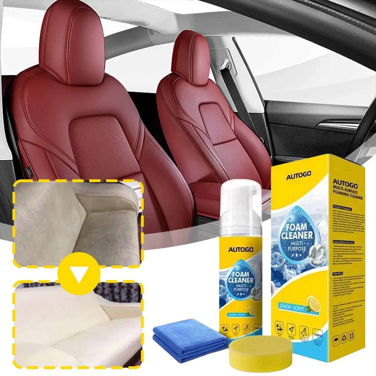 150ml Multipurpose Foam Cleane - Leather Cleaner Interior ulasan dan harga